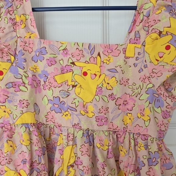 Pokemon Yellow and Pink Flutter Sleeve Sundress - Picture 2 of 5